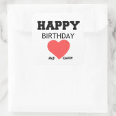 STICKER CARRÉ JOLI ANNIVERSAIRE MA REINE (Sac)