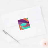 Sticker Carré Joli Art De La Plage Abstrait (Enveloppe)