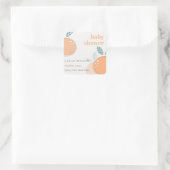 Sticker Carré Joli Baby shower Abstrait orange Fruity Bold (Sac)