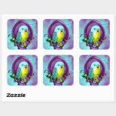 Sticker Carré Joli bébé Budgie (Feuille)