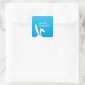 Sticker Carré Joli Bunny de Pâques oeufs de chasse printemps de  (Sac)