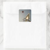 Sticker Carré Joli cadeau de basket-ball (Sac)