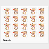 Sticker Carré Joli chien (Feuille)