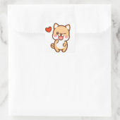 Sticker Carré Joli chien (Sac)