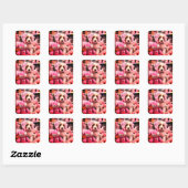 Sticker Carré Joli chiot (Feuille)