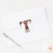 Sticker Carré Joli chocolat en forme de nœud papillon lapin de P (Enveloppe)