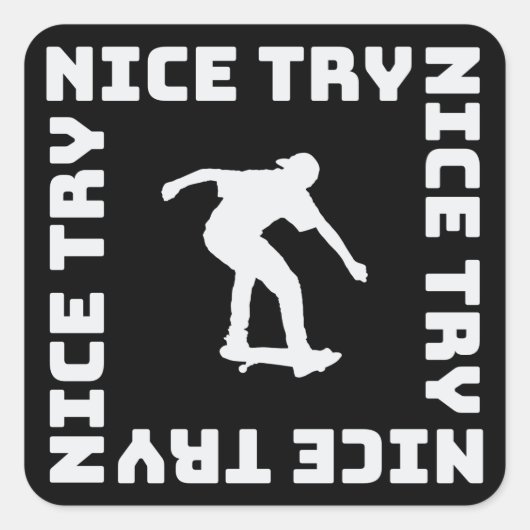Sticker Carré Joli Essai (Devant)