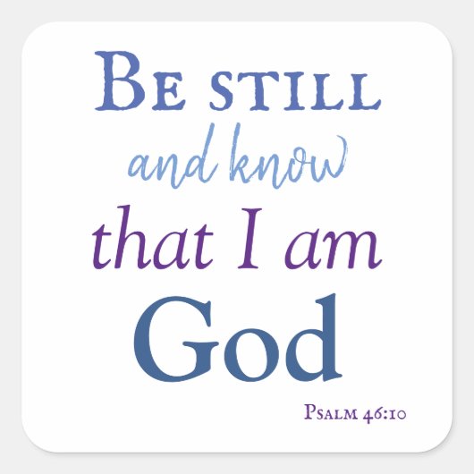 Sticker Carré Joli être calme et connaître (Devant)