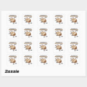 Sticker Carré Joli Hérisson Explication Anatomie D'Un Hérisson (Feuille)