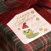 Sticker Carré Joli Jour de Cartographie de Script Gold