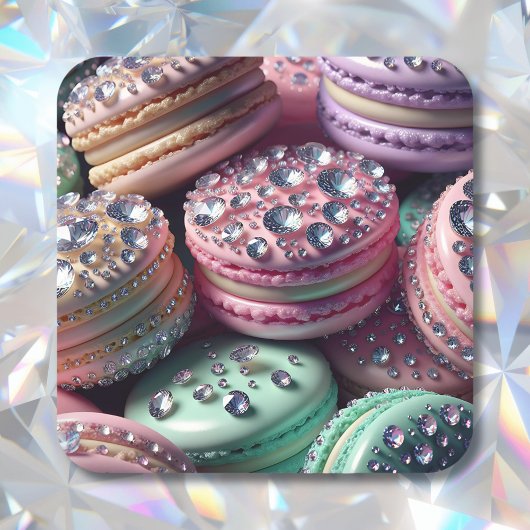 Sticker Carré Joli Macaron Bling