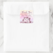 Sticker Carré Joli Merci d'anniversaire (Sac)