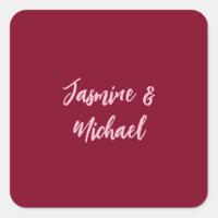 Joli Minimaliste Rouge Bourgogne Calligraphie Nom
