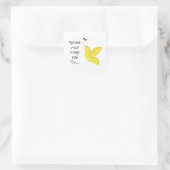 Sticker Carré Joli Papillon avec Citation (Sac)