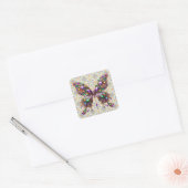 Sticker Carré Joli papillon Mardi Gras (Enveloppe)