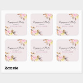 Sticker Carré Joli Pretty Rose Peach Flower (Feuille)