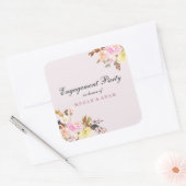 Sticker Carré Joli Pretty Rose Peach Flower (Enveloppe)