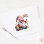 Sticker Carré Joli rome de la fête des mères (Enveloppe)