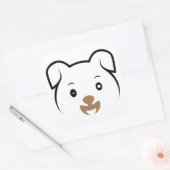 Sticker Carré Joli rose (Enveloppe)