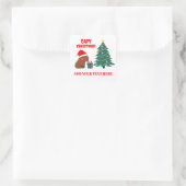 Sticker Carré Joli sapin de Noël de capybara (Sac)