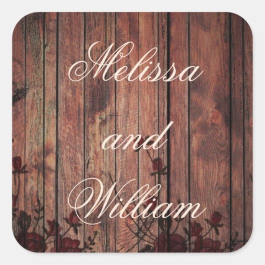 Sticker Carré Joli thème rustique cabine (Devant)