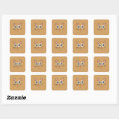 Sticker Carré Joli visage de chaton (Feuille)