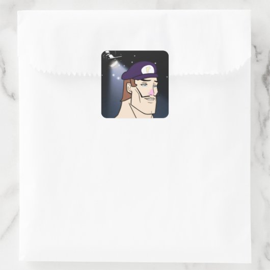 Sticker Carré Joli Waluigi (Sac)