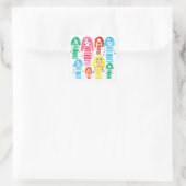 Sticker Carré Jolie aquarelle filles art moderne funky (Sac)