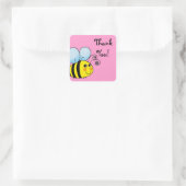 Sticker Carré Jolie bande dessinée bumble bee merci (Sac)