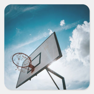 Sticker Carré Jolie conception de basket-ball