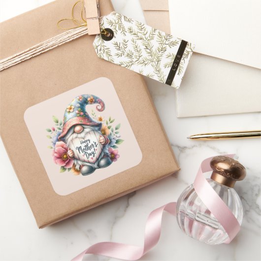 Sticker Carré Jolie fête des Mères (Cadeaux)