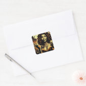 Sticker Carré Jolie fille Halloween (Enveloppe)