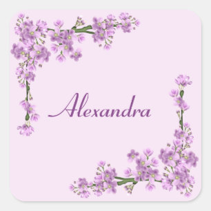 Sticker Carré Jolie floraison de cerisiers roses
