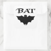 Sticker Carré Jolie Halloween Noir Et Blanc De Chat (Sac)