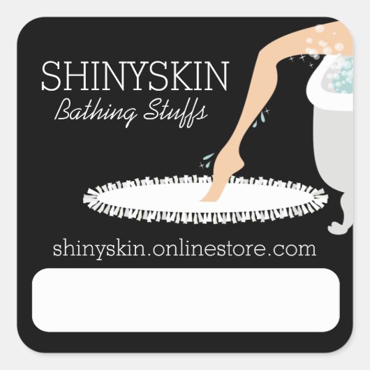 Sticker Carré Jolie jambe savon maison beauté bain (Devant)
