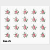 Sticker Carré Jolie oeillet rose (Feuille)
