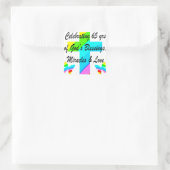 STICKER CARRÉ JOLIE RAINBOW CROSS 65E ANNIVERSAIRE CONCEPTION (Sac)