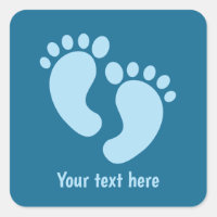 Jolis pieds de bébé garçon bleu ajoutez un message