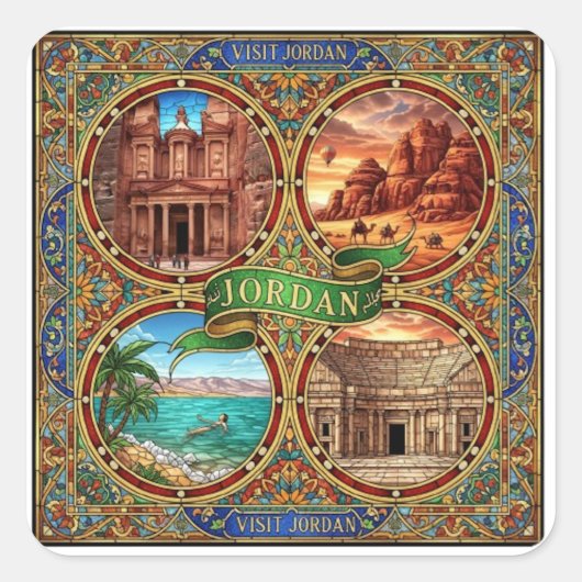 STICKER CARRÉ JORDANIE (Devant)