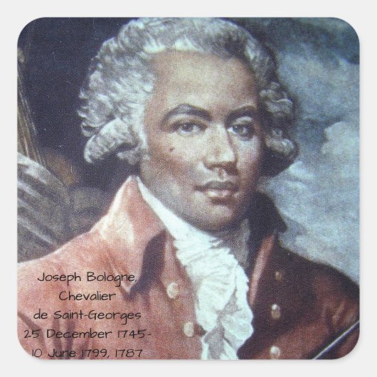 Sticker Carré Joseph Bologne, Chevalier de Saint-Georges (Devant)