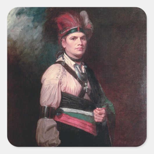 Sticker Carré Joseph Brant, chef des Mohawks, 1742-1807 (Devant)