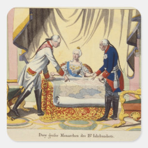 Sticker Carré Joseph II, Catherine The Great et Frederick II