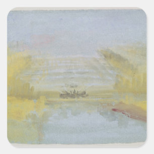 Sticker Carré Joseph Mallord William Turner   les fontaines à V
