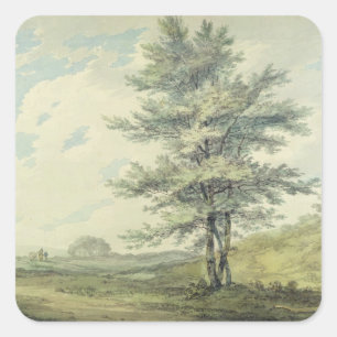 Sticker Carré Joseph Mallord William Turner   Paysage avec Tre