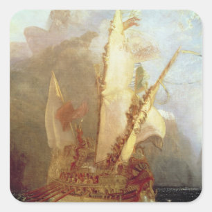 Sticker Carré Joseph Mallord William Turner   Ulysse Deriding P