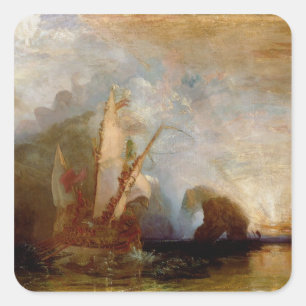 Sticker Carré Joseph Mallord William Turner Ulysse moquant de