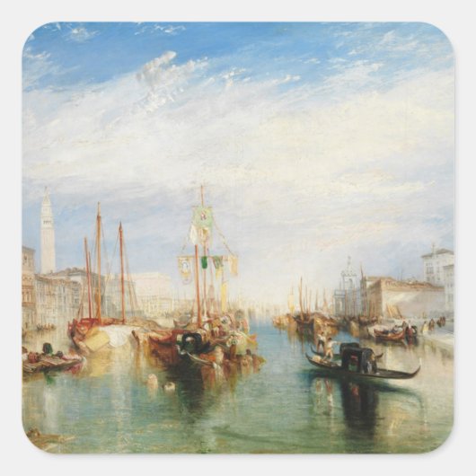 Sticker Carré Joseph Mallord William Turner | Venise, du P (Devant)