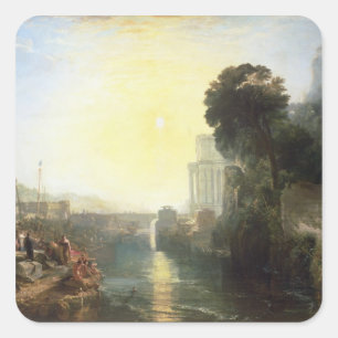 Sticker Carré Joseph William Turner   the Rise of the Ca