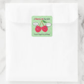 Sticker Carré Jote Red Cherry Kawaii Twins Anniversaire (Sac)