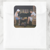 Sticker Carré Jouer aux échecs à Goldeneye (Sac)